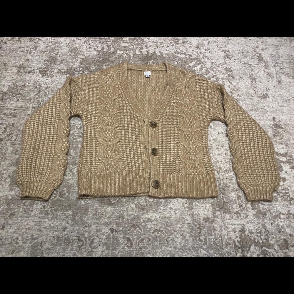 Oversized Tan Cardigan